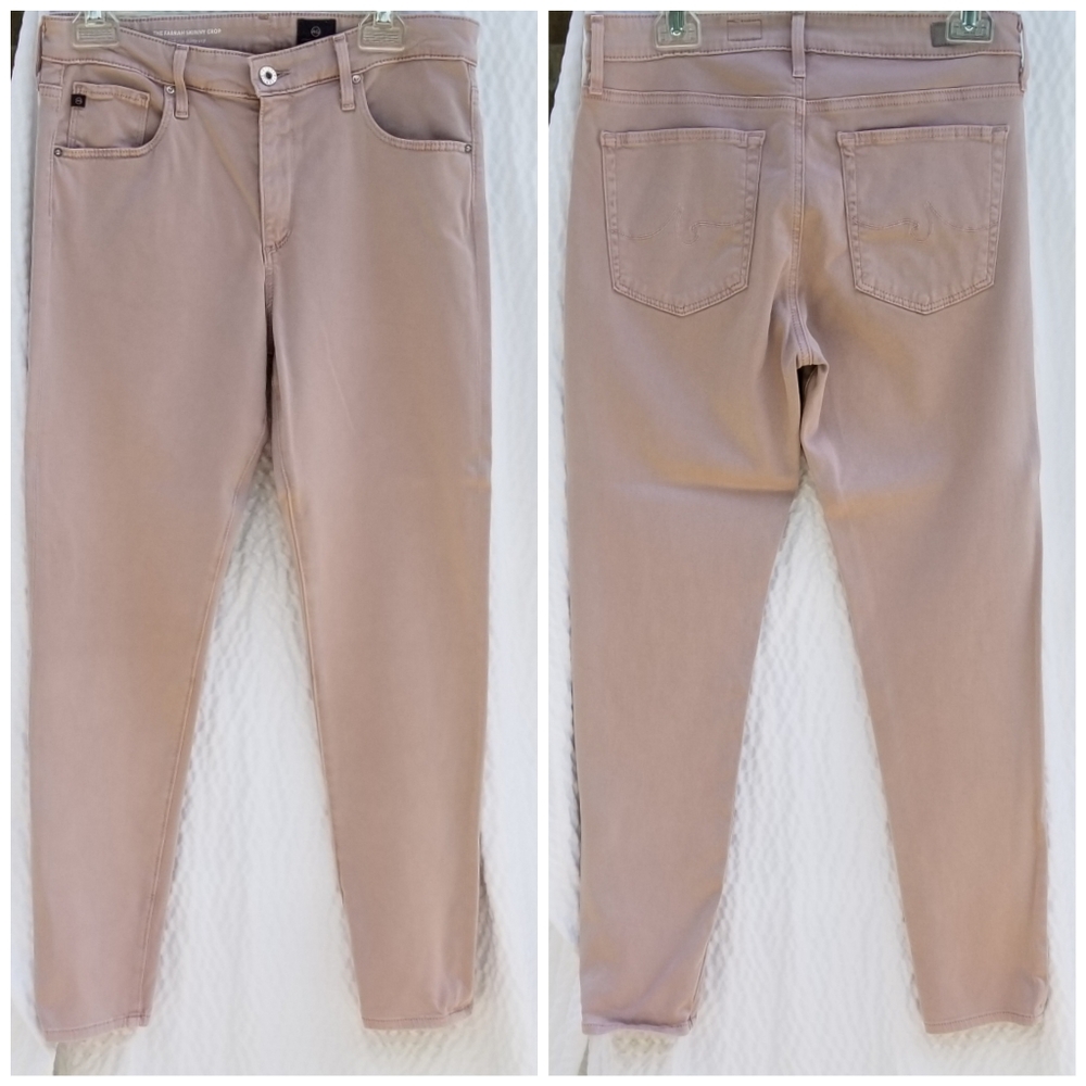AG Farrah Skinny Crop in mauve 30/10